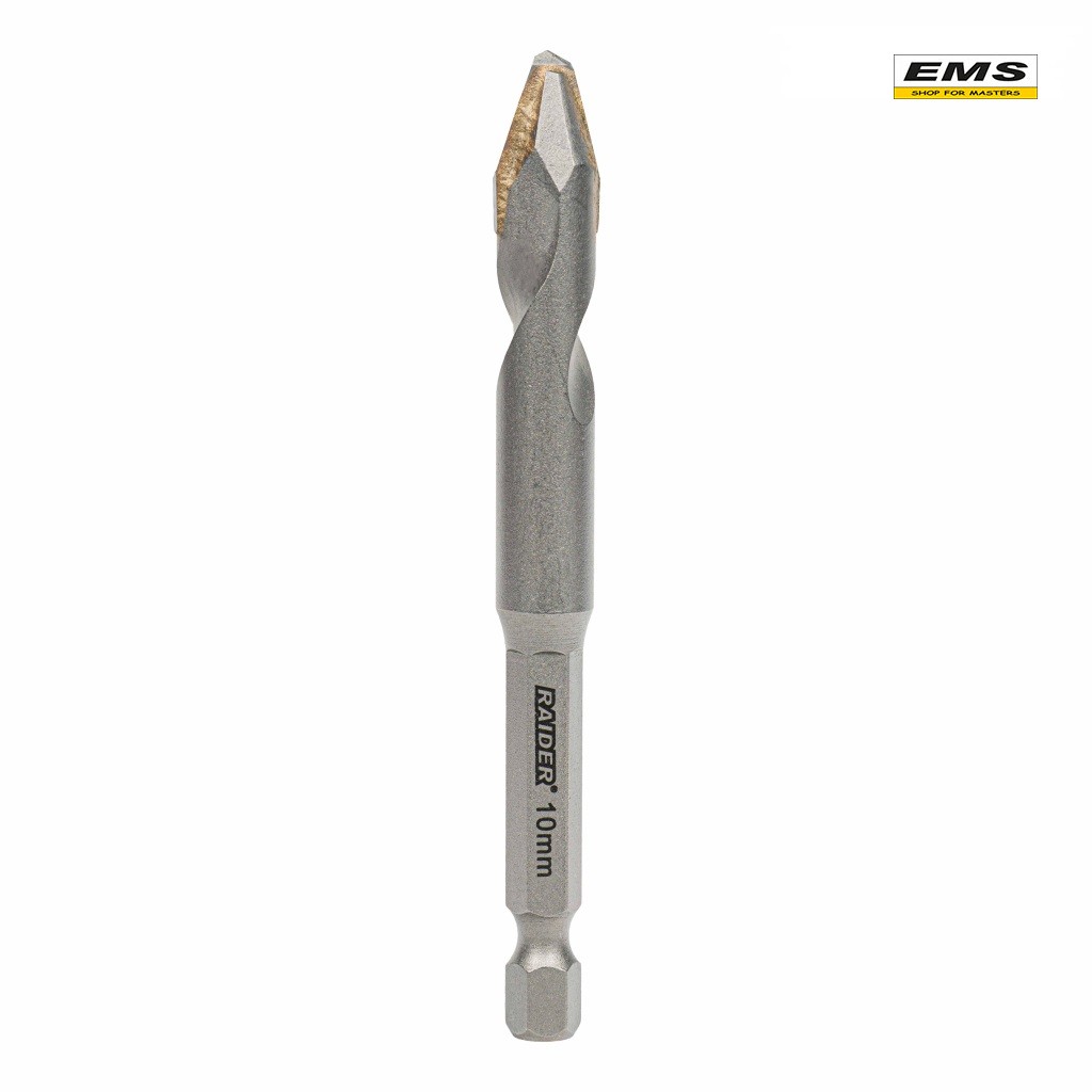 WWW.EMS.BG - ЕМС ГРУП ООД РУСЕ - СВРЕДЛО Ø10mm - 1/4" - MultiMat® - Asymmetrical - RAIDER - 159953 - РАЙДЪР