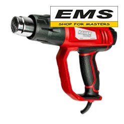 WWW.EMS.BG - МАГАЗИН ЗА МАЙСТОРИ - ПИСТОЛЕТ ЗА ГОРЕЩ ВЪЗДУХ 2000w 2 СТЕПЕНИ РЕГ. t° КУФАР RD-HG31 RAIDER 074319