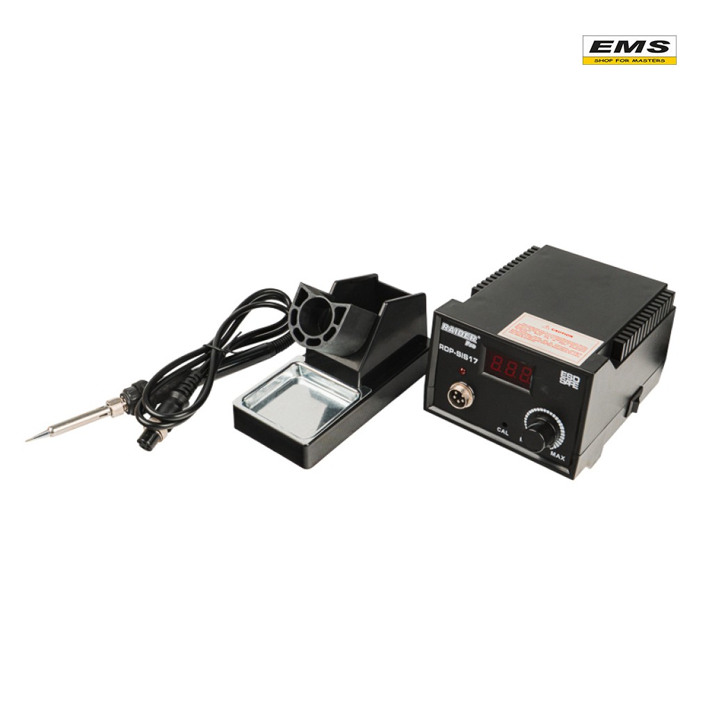 WWW.EMS.BG - МАГАЗИН ЗА МАЙСТОРИ - ПОЯЛНИК СЪС СТАНЦИЯ ЗА ЗАПОЯВАНЕ 100W 200-480°C LED RDP-SIS17 RAIDER 076417