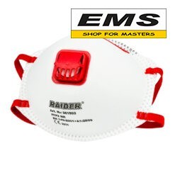WWW.EMS.BG - МАГАЗИН ЗА МАЙСТОРИ - МАСКА ПРЕДПАЗНА ФИЛТРИРАЩА FFP2 С КЛАПА RAIDER 561503
