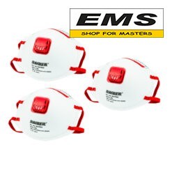 WWW.EMS.BG - МАГАЗИН ЗА МАЙСТОРИ - МАСКА ПРЕДПАЗНА ФИЛТРИРАЩА FFP2 С КЛАПА 3бр. RAIDER 561504