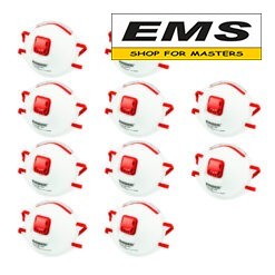 WWW.EMS.BG - МАГАЗИН ЗА МАЙСТОРИ - МАСКА ПРЕДПАЗНА ФИЛТРИРАЩА FFP2 С КЛАПА 10бр. RAIDER 561505