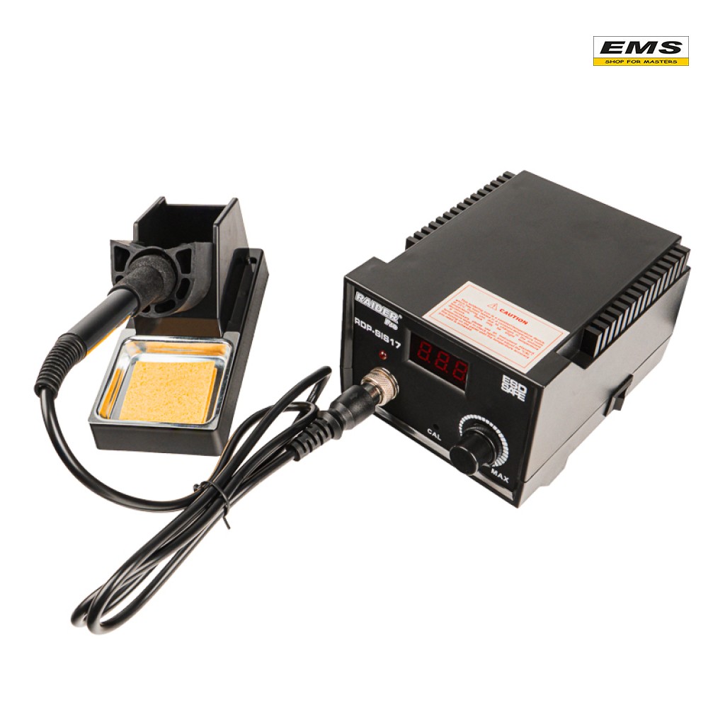 WWW.EMS.BG - МАГАЗИН ЗА МАЙСТОРИ - ПОЯЛНИК СЪС СТАНЦИЯ ЗА ЗАПОЯВАНЕ 100W 200-480°C LED RDP-SIS17 RAIDER 076417