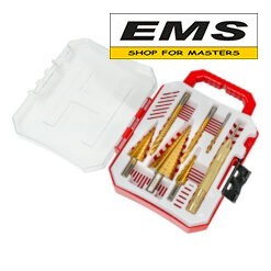WWW.EMS.BG - МАГАЗИН ЗА МАЙСТОРИ - СВРЕДЛА СТЪПАЛОВИДНИ 3бр. И ФРЕЗЕРИ Ø3,6,8мм TIN ЗА ЛАМАРИНА+АВТ.ЦЕНТЪР К-КТ RAIDER 150707