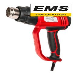 WWW.EMS.BG - МАГАЗИН ЗА МАЙСТОРИ - ПИСТОЛЕТ ЗА ГОРЕЩ ВЪЗДУХ 2000w 2 СТЕПЕНИ 5 АКСЕС. КУФАР RD-HG30 RAIDER 074318